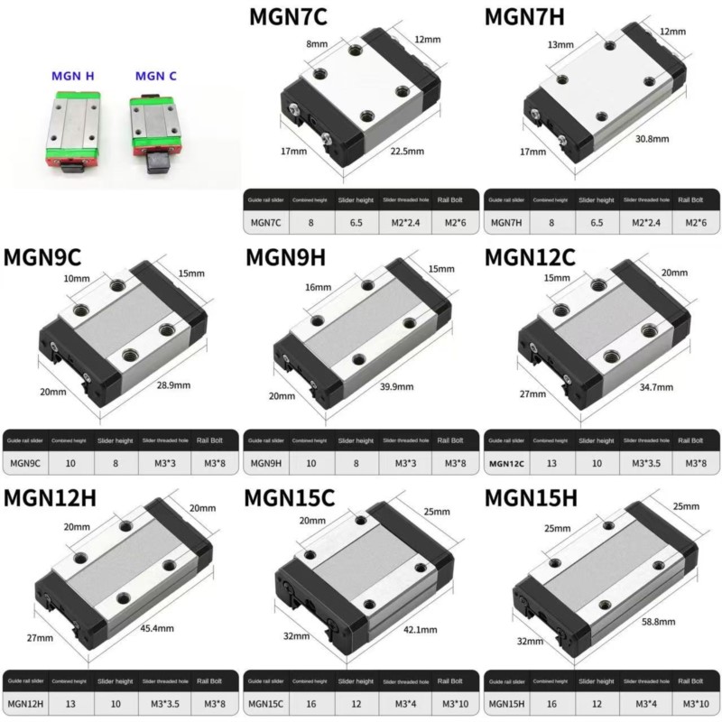 Linear Rail Mgn12H Set - 1 peça mgn7c mgn7h mgn9c mgn9h