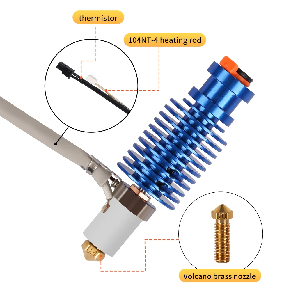 Corexy 3D Printer Kit - Kit Hotend Volcano 24V 60W para