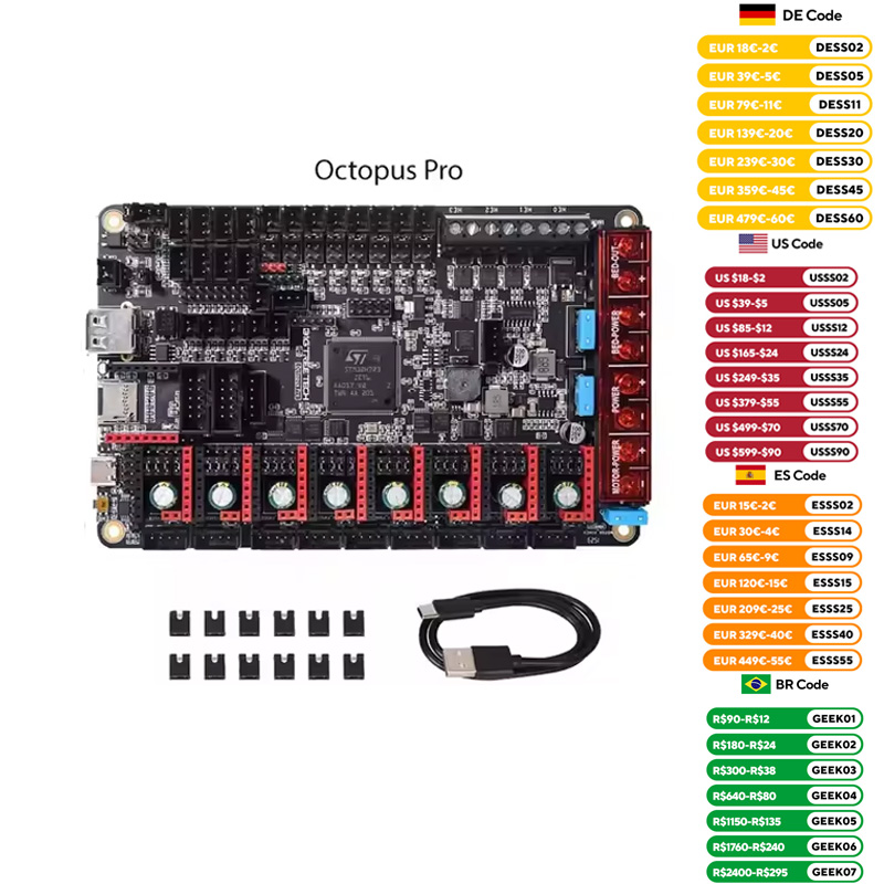 BIGTREETECH Motherboard Klippe - Octopus Pro V1.1 Motherboard avaliação e preço